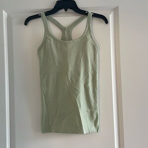 Light green ribbed tank from lululemon size 6